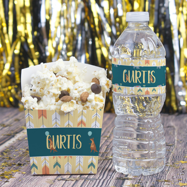 Animal Friend Birthday French Fry Favor Box - w/ Water Bottle