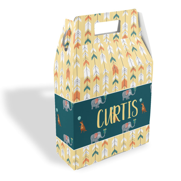 Custom Animal Friend Birthday Gable Favor Box (Personalized)
