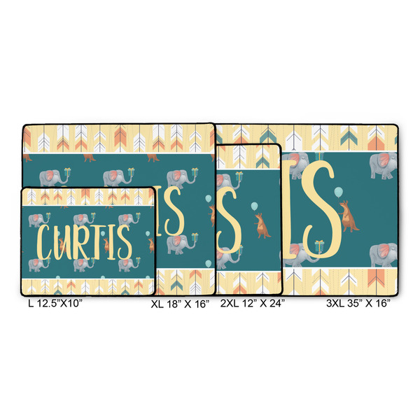 Animal Friend Birthday Gaming Mats - SIZE CHART