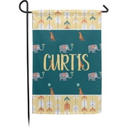 Animal Friend Birthday Small Garden Flag - Double Sided w/ Name or Text