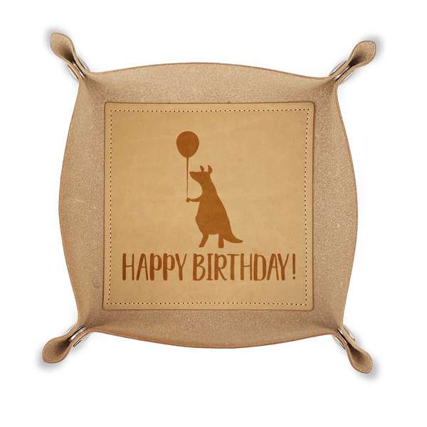 Custom Animal Friend Birthday Genuine Leather Dice Tray (Personalized)