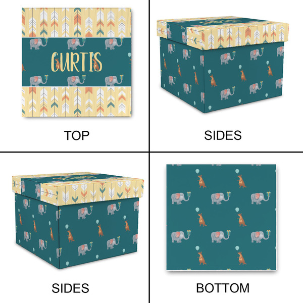 Animal Friend Birthday Gift Boxes with Lid - Canvas Wrapped - Medium - Approval