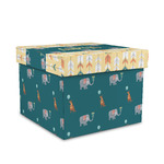 Animal Friend Birthday Gift Box with Lid - Canvas Wrapped - Medium (Personalized)
