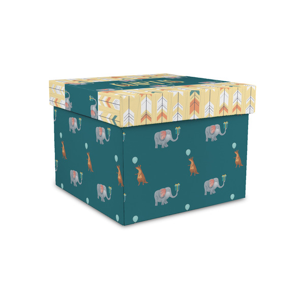 Custom Animal Friend Birthday Gift Box with Lid - Canvas Wrapped - Small (Personalized)