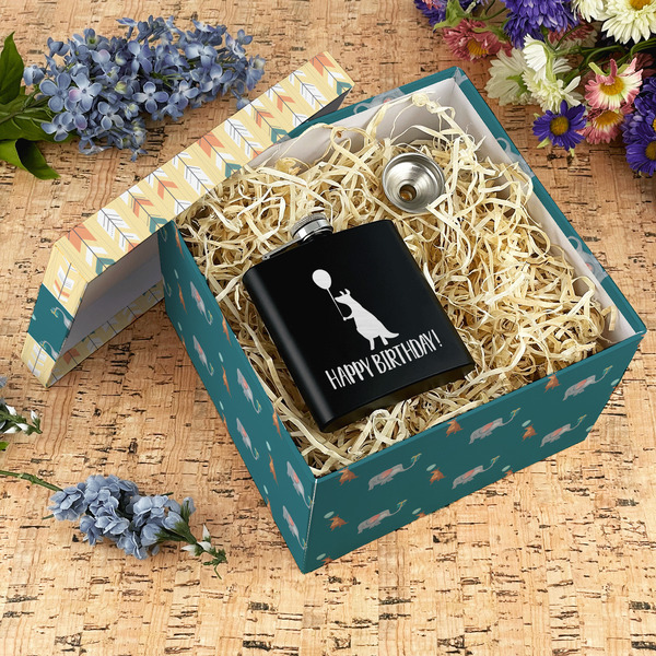 Animal Friend Birthday Gift Boxes with Lid - Canvas Wrapped - X-Large - In Context