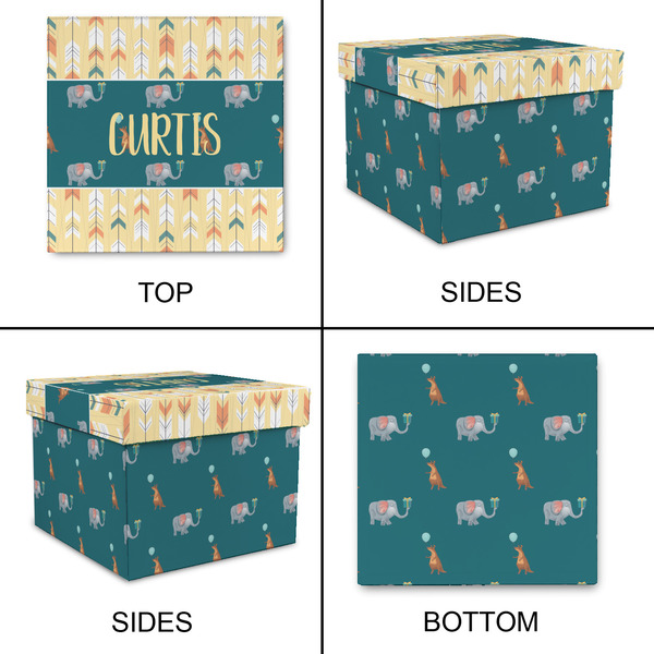 Animal Friend Birthday Gift Boxes with Lid - Canvas Wrapped - XX-Large - Approval