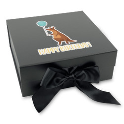 Animal Friend Birthday Gift Box with Magnetic Lid - Black (Personalized)