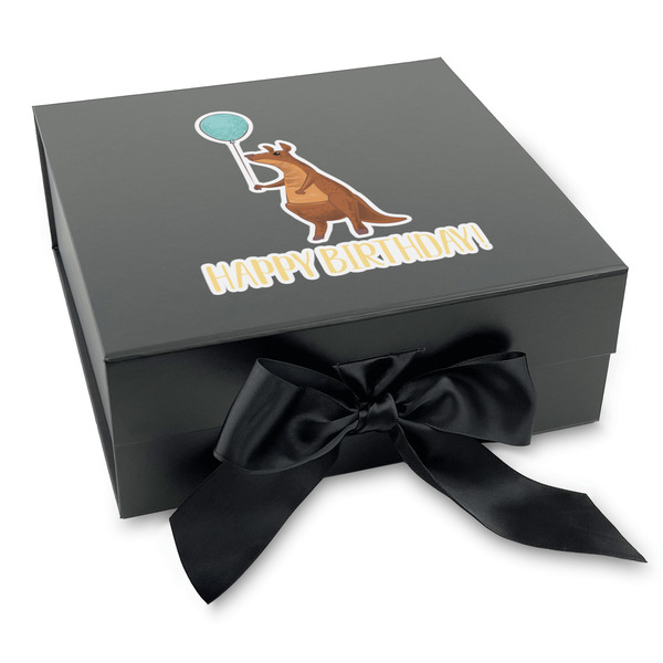 Custom Animal Friend Birthday Gift Box with Magnetic Lid - Black (Personalized)
