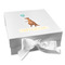 Animal Friend Birthday Gift Boxes with Magnetic Lid - White - Front