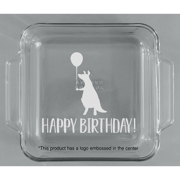 Animal Friend Birthday Glass Cake Dish - APPROVAL (8x8)