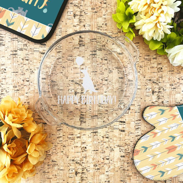 Animal Friend Birthday Glass Pie Dish - LIFESTYLE
