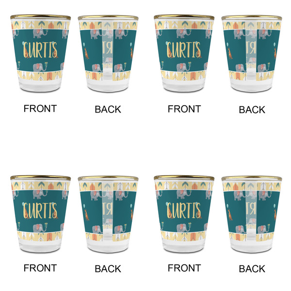 Animal Friend Birthday Glass Shot Glass - with gold rim - Set of 4 - APPROVAL