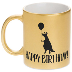 Animal Friend Birthday Metallic Gold Mug (Personalized)