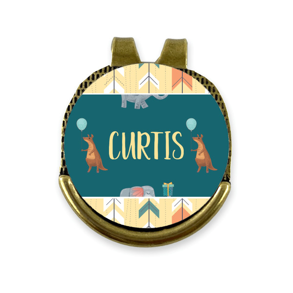 Custom Animal Friend Birthday Golf Ball Marker - Hat Clip - Gold