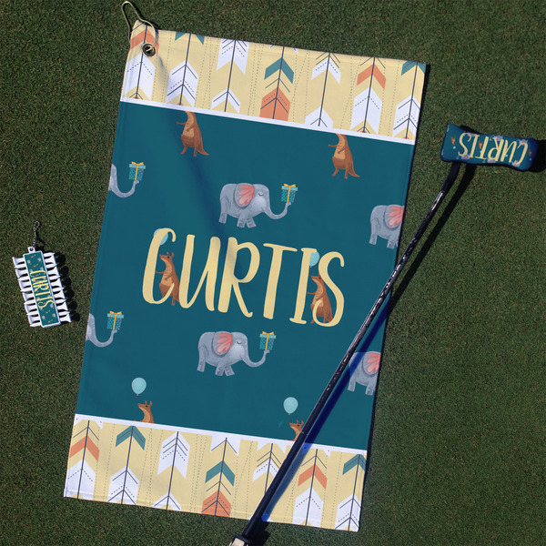 Custom Animal Friend Birthday Golf Towel Gift Set (Personalized)