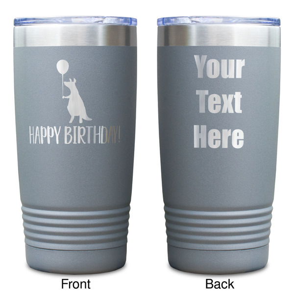 Animal Friend Birthday Gray Polar Camel Tumbler - 20oz - Double Sided - Approval