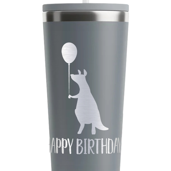 Animal Friend Birthday Grey RTIC Everyday Tumbler - 28 oz. - Close Up