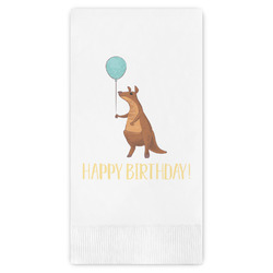 Animal Friend Birthday Guest Napkins - Full Color - Embossed Edge (Personalized)