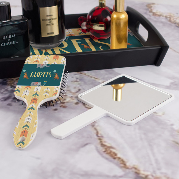 Animal Friend Birthday Hair Brush - With Hand Mirror