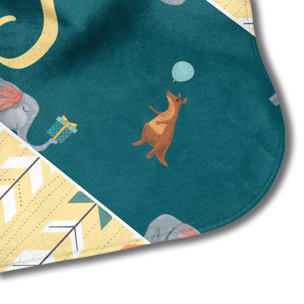 Animal Friend Birthday Hooded Baby Towel- Detail Corner