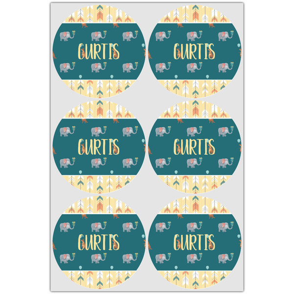 Animal Friend Birthday Icing Circle - Large - Set of 6