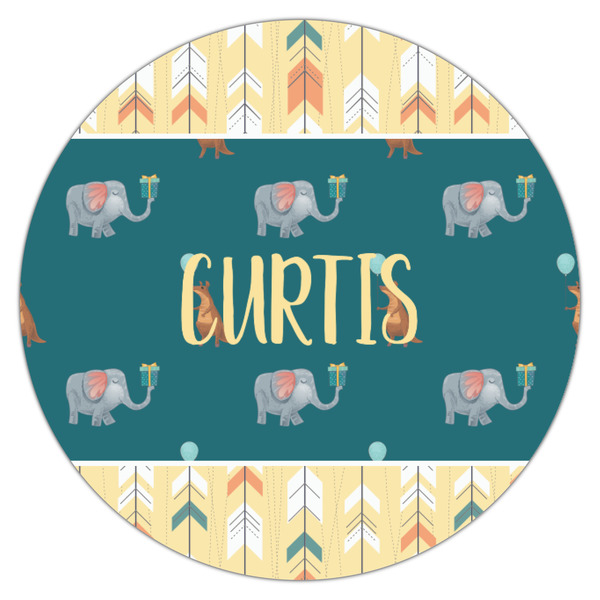 Animal Friend Birthday Icing Circle - Small - Single