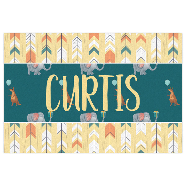 Animal Friend Birthday Indoor / Outdoor Rug - 2'x3' - Front Flat