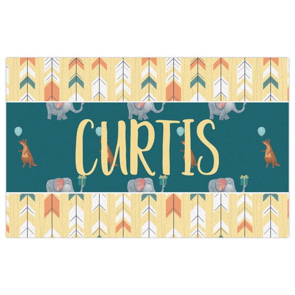 Animal Friend Birthday Indoor / Outdoor Rug - 5'x8' - Front Flat