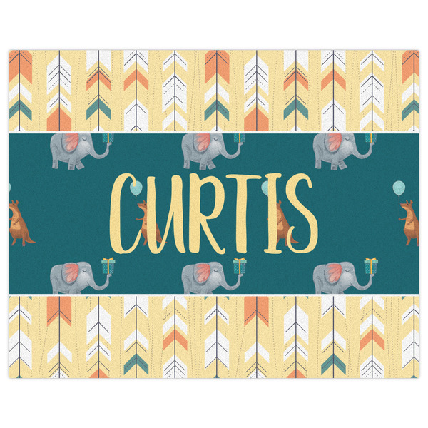 Animal Friend Birthday Indoor / Outdoor Rug - 8'x10' - Front Flat