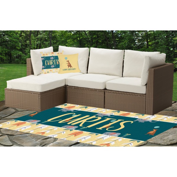 Animal Friend Birthday Indoor / Outdoor Rug & Cushions