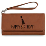 Animal Friend Birthday Ladies Leatherette Wallet - Laser Engraved - Rawhide (Personalized)