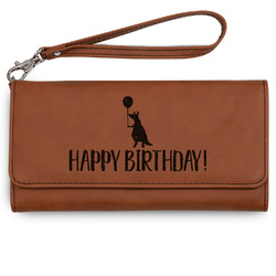Animal Friend Birthday Ladies Leatherette Wallet - Laser Engraved (Personalized)