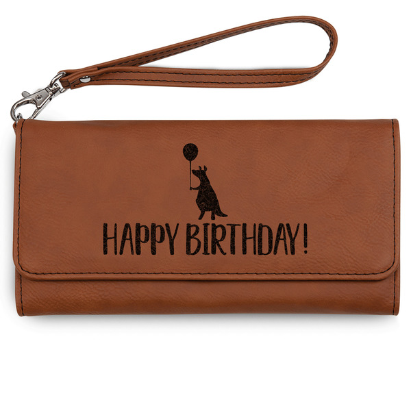 Custom Animal Friend Birthday Ladies Leatherette Wallet - Laser Engraved (Personalized)