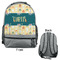 Animal Friend Birthday Large Backpack - Gray - Front & Back View