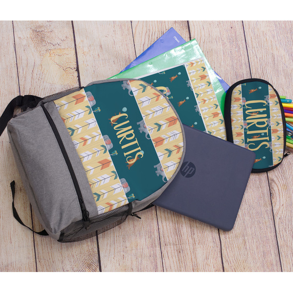 Animal Friend Birthday Large Backpack - Gray - With Stuff