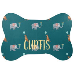 Animal Friend Birthday Bone Shaped Dog Food Mat (Large) (Personalized)