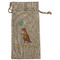 Animal Friend Birthday Large Burlap Gift Bag - Front (Personalized)