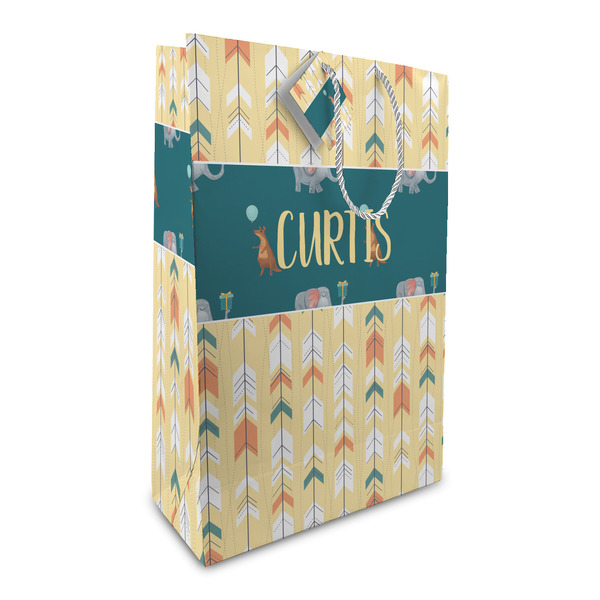 Custom Animal Friend Birthday Large Gift Bag (Personalized)