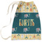 Animal Friend Birthday Large Laundry Bag - Front View