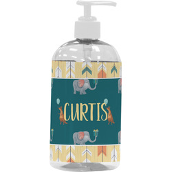 Animal Friend Birthday Plastic Soap / Lotion Dispenser (16 oz - Large - White) (Personalized)