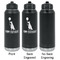 Animal Friend Birthday Laser Engraved Water Bottles - 2 Styles - Front & Back View