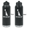 Animal Friend Birthday Laser Engraved Water Bottles - Front & Back Engraving - Front & Back View