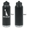 Animal Friend Birthday Laser Engraved Water Bottles - Front Engraving - Front & Back View
