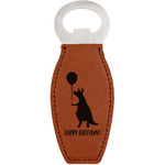 Animal Friend Birthday Leatherette Bottle Opener - Double Sided (Personalized)