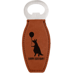 Animal Friend Birthday Leatherette Bottle Opener (Personalized)
