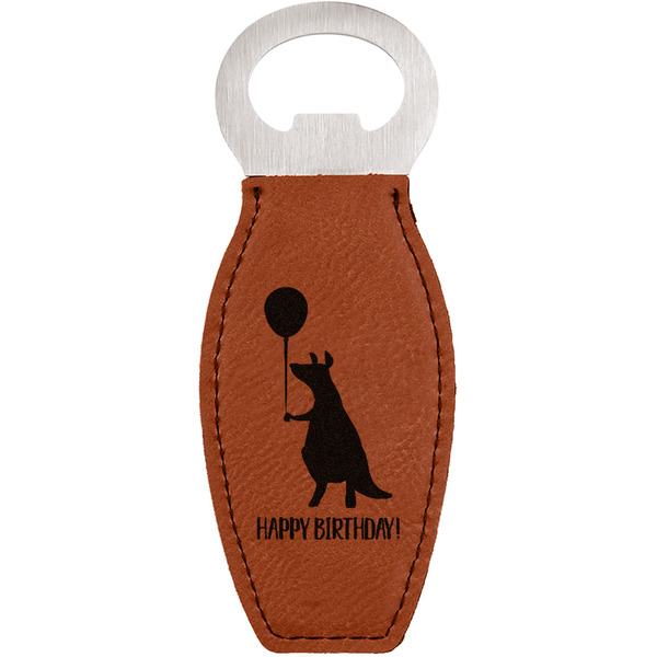 Custom Animal Friend Birthday Leatherette Bottle Opener (Personalized)