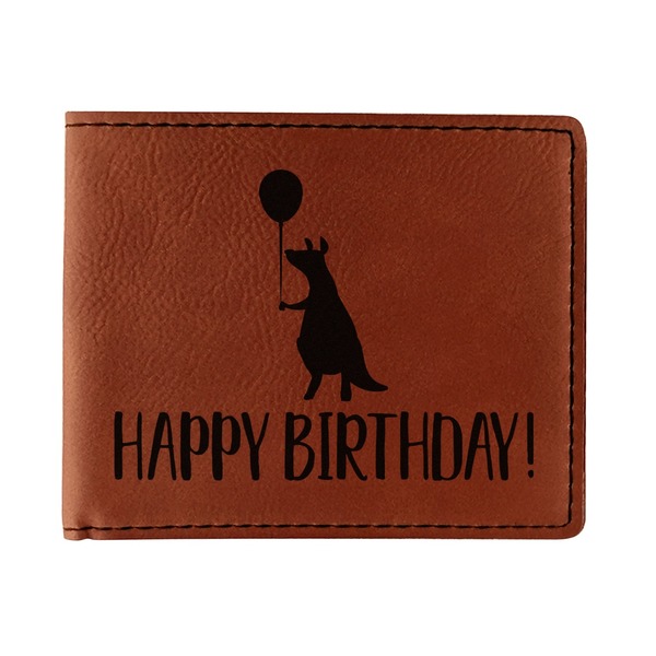Custom Animal Friend Birthday Leatherette Bifold Wallet - Double Sided (Personalized)