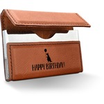 Animal Friend Birthday Leatherette Business Card Holder - Double Sided (Personalized)