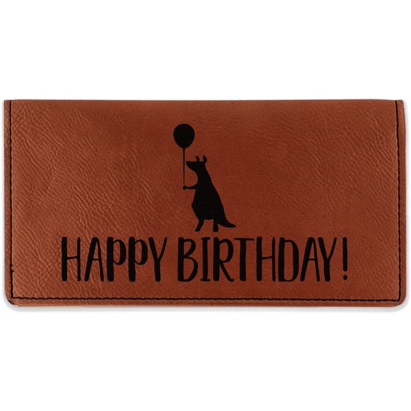 Custom Animal Friend Birthday Leatherette Checkbook Holder (Personalized)