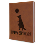 Animal Friend Birthday Leather Sketchbook - Large - Double Sided (Personalized)